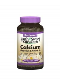Earth Sweet Chewable Calcium Magnesium & D3-Bluebonnet-Connor Health Foods